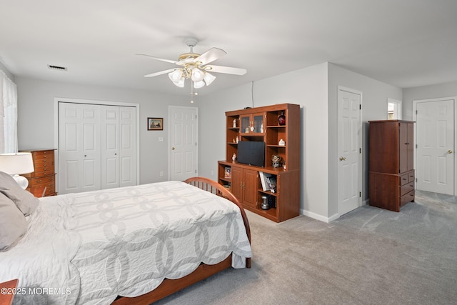 301 Cranberry Rd, Farmingdale, NJ 07727 - carpeted bedroom with a closet and a ceiling fan