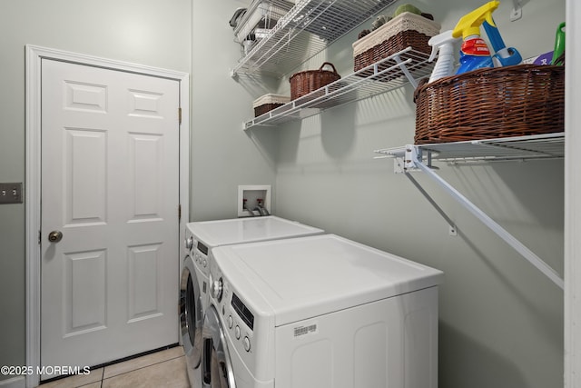 301 Cranberry Rd, Farmingdale, NJ 07727 - laundry area featuring washer and clothes dryer and light tile patterned floors