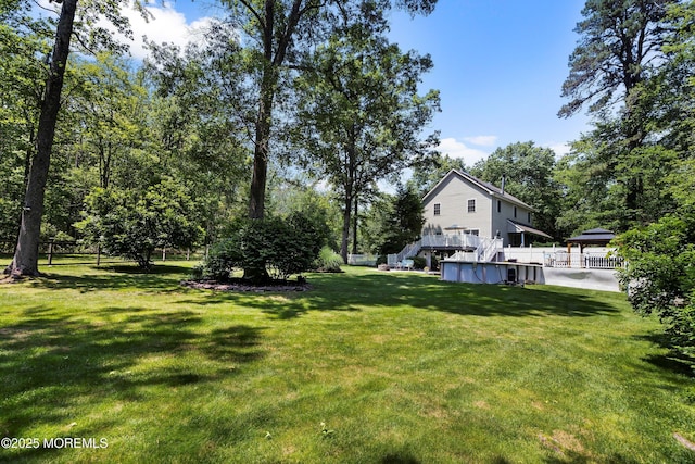 301 Cranberry Rd, Farmingdale, NJ 07727 - view of yard with a gazebo and stairs