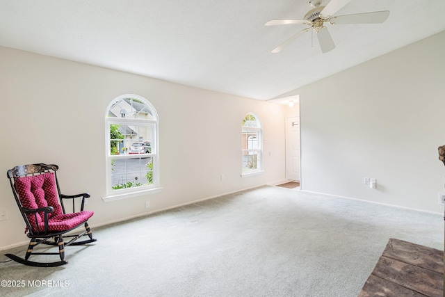 23 Datchet Close Unit 1000, Freehold, NJ 07728 - unfurnished room featuring carpet flooring, vaulted ceiling, and ceiling fan