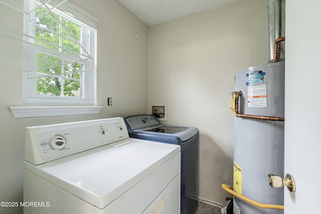 23 Datchet Close Unit 1000, Freehold, NJ 07728 - laundry area with water heater and separate washer and dryer