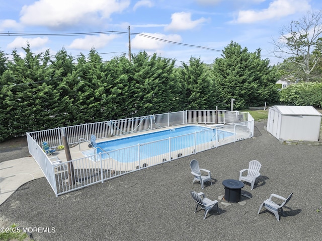 387 Barnegat Ln, Brick, NJ 08723 - view of pool featuring a patio and a shed