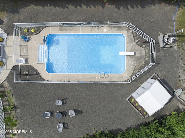 387 Barnegat Ln, Brick, NJ 08723 - outdoor pool featuring a diving board