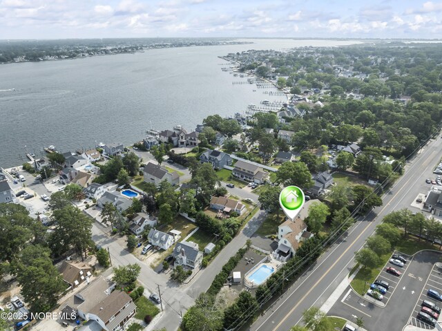 387 Barnegat Ln, Brick, NJ 08723 - aerial overview of property's location with a nearby body of water and nearby suburban area