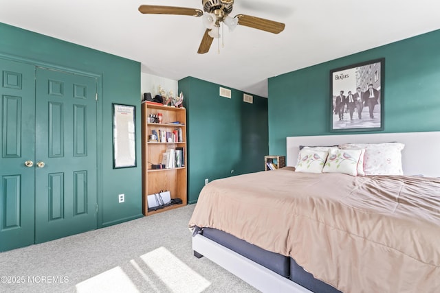 387 Barnegat Ln, Brick, NJ 08723 - bedroom featuring carpet and a ceiling fan