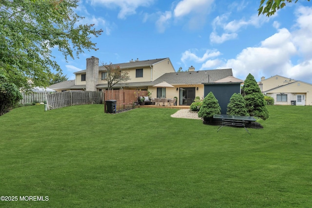 45 Victory Ct, Old Bridge, NJ 08857 - back of property featuring a chimney, a patio area, and outdoor lounge area