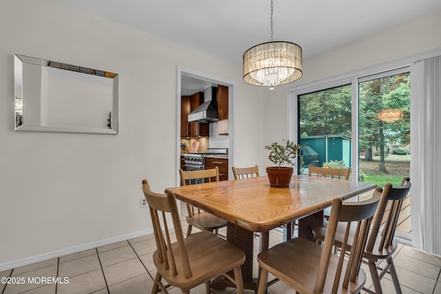 45 Victory Ct, Old Bridge, NJ 08857 - dining room featuring light tile patterned floors and a chandelier