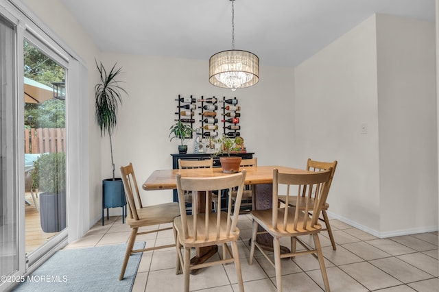 45 Victory Ct, Old Bridge, NJ 08857 - dining room featuring light tile patterned flooring and a chandelier
