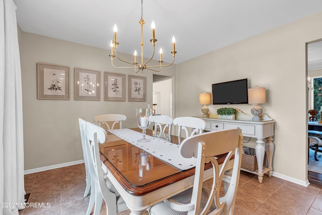 3058 Governors Xing, Wall, NJ 07719 - dining room with a chandelier and light tile patterned flooring