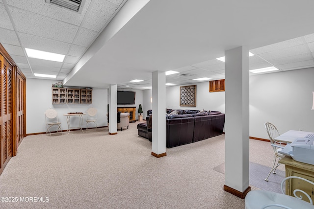 3058 Governors Xing, Wall, NJ 07719 - interior space featuring a drop ceiling and carpet