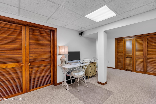 3058 Governors Xing, Wall, NJ 07719 - home office featuring carpet flooring and a drop ceiling