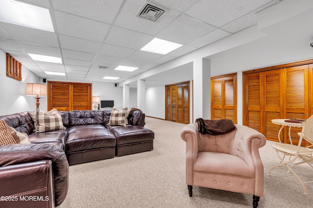 3058 Governors Xing, Wall, NJ 07719 - carpeted living area featuring a paneled ceiling