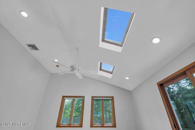 1131 Canal Dr, Point Pleasant, NJ 08742 - detailed view of a skylight, recessed lighting, and ceiling fan