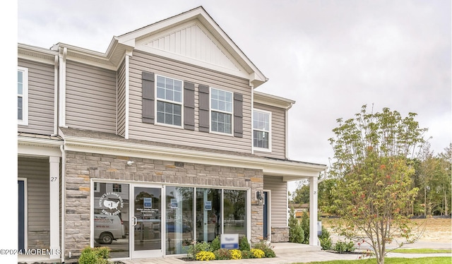 10 Victoria Gardens Sq, Neptune Township, NJ 07753 - view of front facade with stone siding