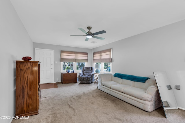 65 Sycamore Rd, Manahawkin, NJ 08050 - living room with carpet flooring and a ceiling fan