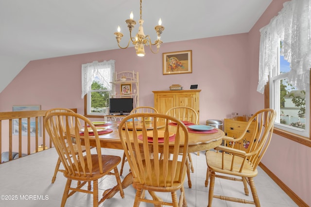 26 Shasta Ln, Toms River, NJ 08753 - dining room with a chandelier and light tile patterned floors