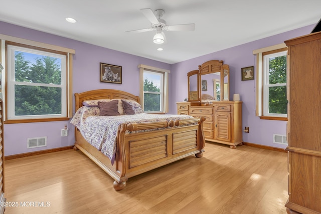 26 Shasta Ln, Toms River, NJ 08753 - bedroom with light wood-style floors and a ceiling fan