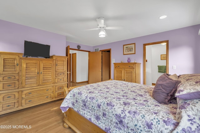 26 Shasta Ln, Toms River, NJ 08753 - bedroom with light wood finished floors, ceiling fan, and recessed lighting