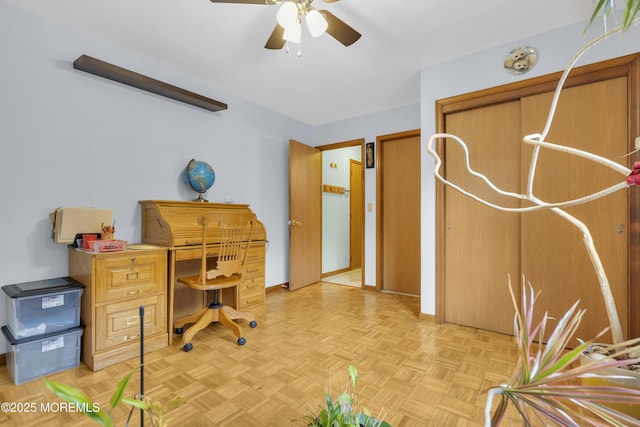 26 Shasta Ln, Toms River, NJ 08753 - home office with a ceiling fan