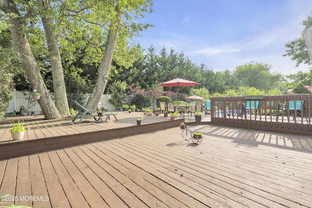 26 Shasta Ln, Toms River, NJ 08753 - wooden terrace with outdoor dining space