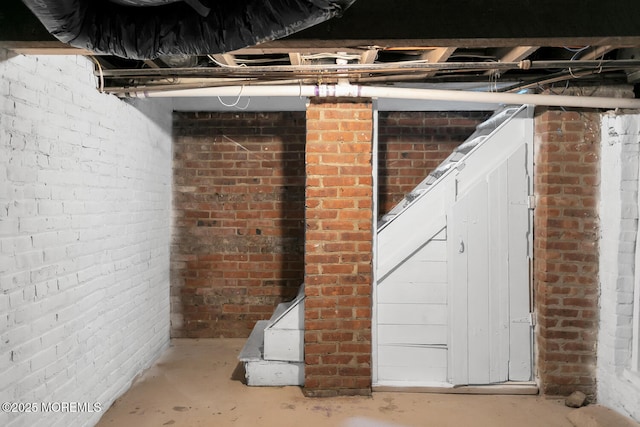 55 E Front St, Keyport, NJ 07735 - basement with brick wall