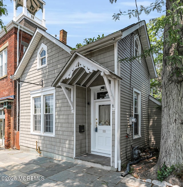 55 E Front St, Keyport, NJ 07735 - view of front of property featuring a chimney