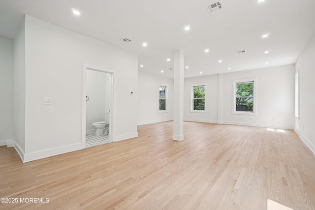 24 Tuers Pl, Upper Montclair, NJ 07043 - spare room with light wood finished floors, recessed lighting, and decorative columns