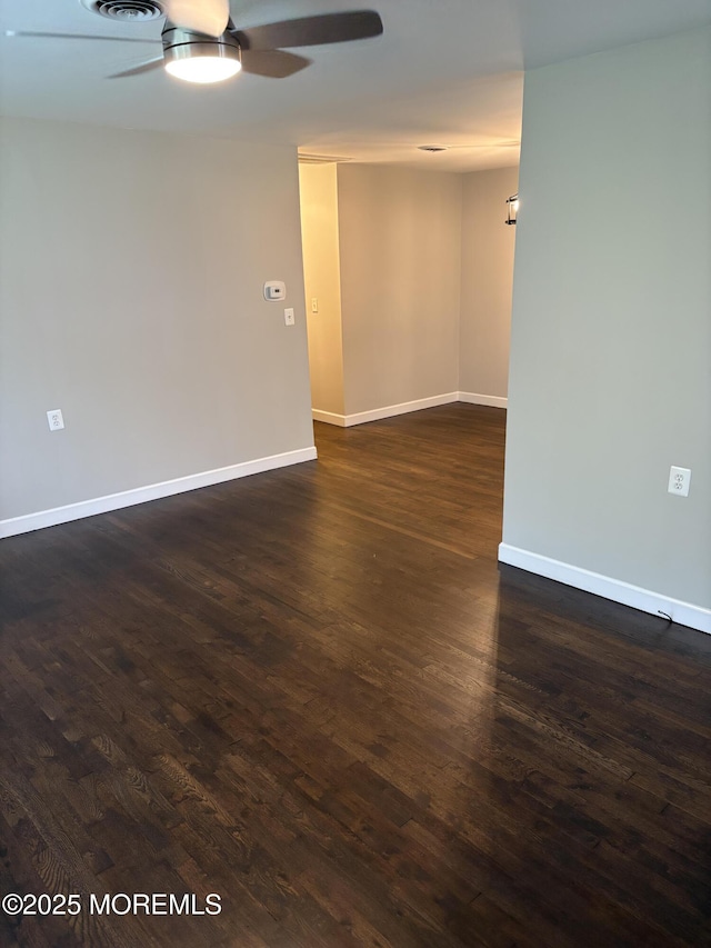 2211 Yorktowne Blvd, Toms River, NJ 08753 - unfurnished room featuring a ceiling fan and dark wood-style floors