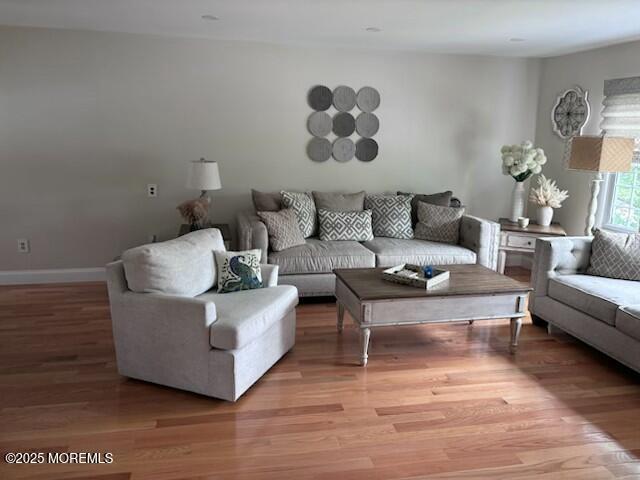 11 Bristlecone Dr, Howell, NJ 07731 - living area featuring light wood-type flooring and baseboards