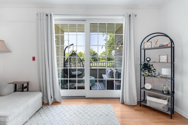 22 Cooper Ave Unit 113, Long Branch, NJ 07740 - entryway with wood finished floors and ornamental molding