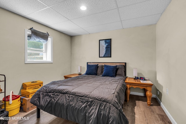 59591/2 Taylor Ave, Manasquan, NJ 08736 - bedroom featuring wood finished floors, a paneled ceiling, and recessed lighting