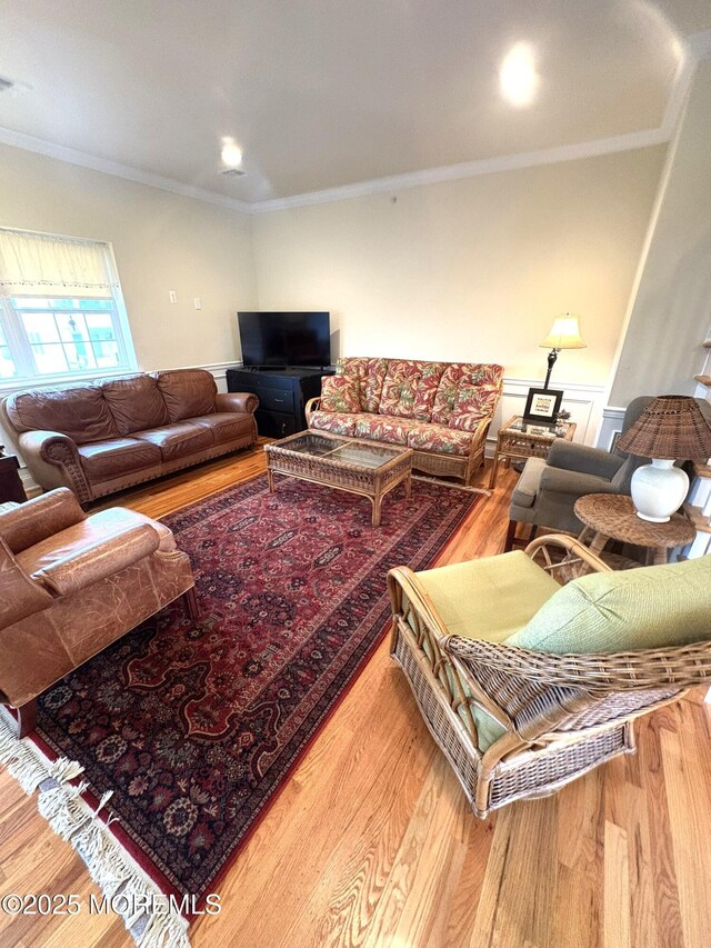 119 Dupont Ave Unit 10, Seaside Heights, NJ 08751 - living area with crown molding and wood finished floors