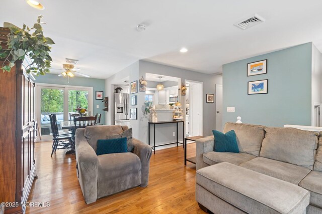 5 Poplar St, Jackson, NJ 08527 - living area featuring light wood finished floors, a ceiling fan, and recessed lighting