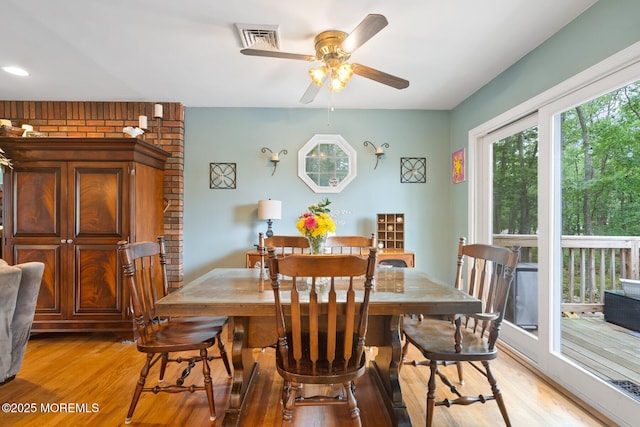 5 Poplar St, Jackson, NJ 08527 - dining area featuring a ceiling fan and light wood-style flooring