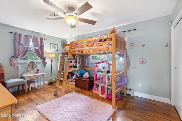 5 Poplar St, Jackson, NJ 08527 - bedroom with wood finished floors, a ceiling fan, and a closet