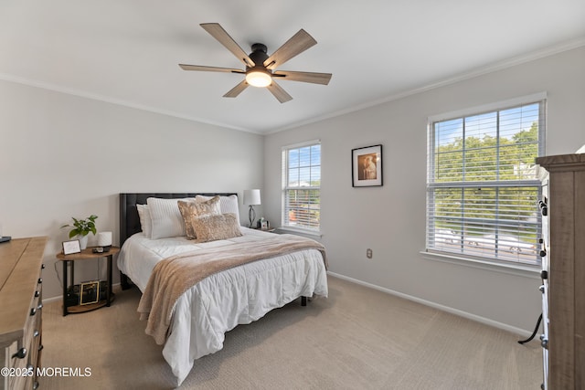 36 Sally St, Howell, NJ 07731 - bedroom with ornamental molding, light colored carpet, and ceiling fan