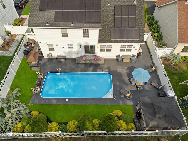 36 Sally St, Howell, NJ 07731 - view of swimming pool with a fenced backyard, a patio, and outdoor dining area