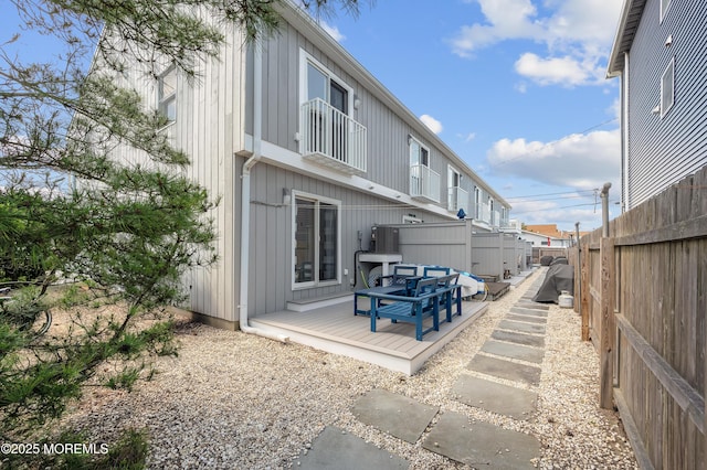 3100 Rte 35 Unit 6, Lavallette, NJ 08735 - rear view of house featuring a fenced backyard and a wooden deck