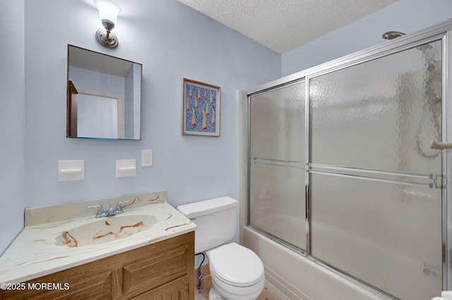 3100 Rte 35 Unit 6, Lavallette, NJ 08735 - full bath featuring vanity, combined bath / shower with glass door, and a textured ceiling