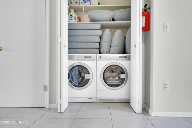 3100 Rte 35 Unit 6, Lavallette, NJ 08735 - laundry area with tile patterned floors and separate washer and dryer
