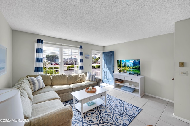 3100 Rte 35 Unit 6, Lavallette, NJ 08735 - living area featuring light tile patterned flooring and a textured ceiling