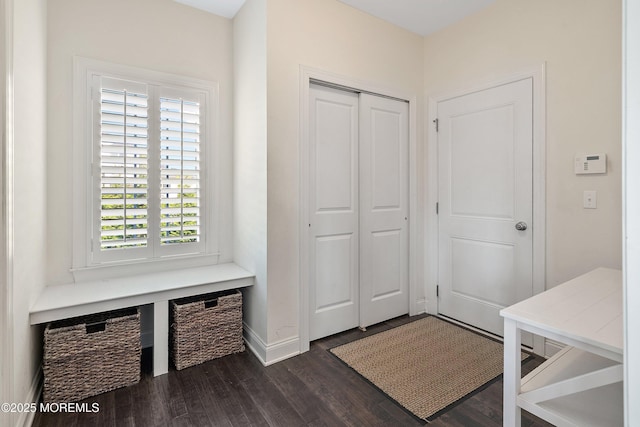 11 Potomac Ct, Freehold, NJ 07728 - mudroom featuring dark wood-style flooring and baseboards