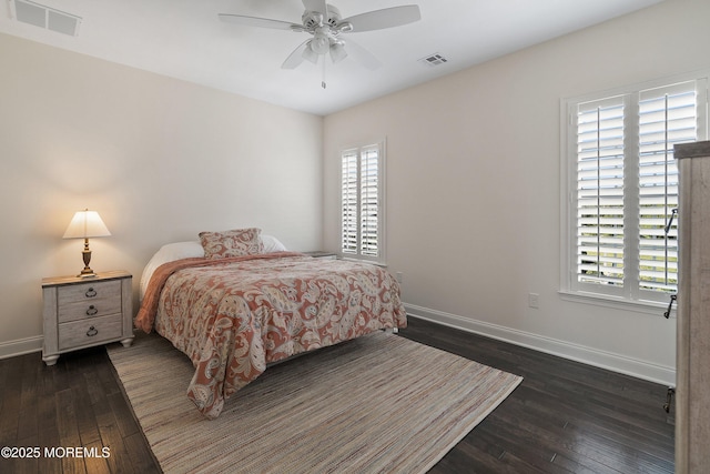 11 Potomac Ct, Freehold, NJ 07728 - bedroom featuring dark wood-type flooring, multiple windows, and a ceiling fan