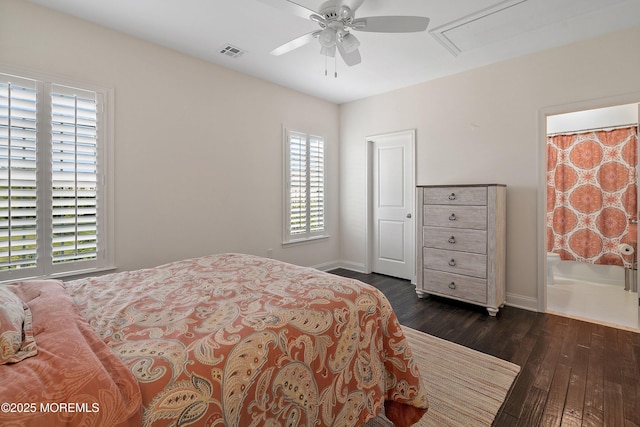 11 Potomac Ct, Freehold, NJ 07728 - bedroom with multiple windows, dark wood-type flooring, and ceiling fan