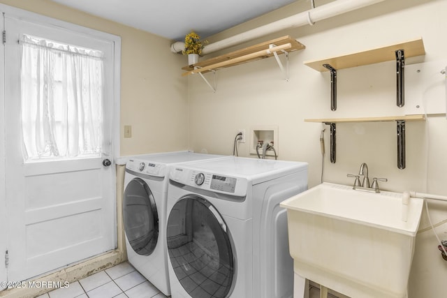 301 Spruce Dr, Brick, NJ 08723 - laundry room featuring washer and clothes dryer and light tile patterned floors