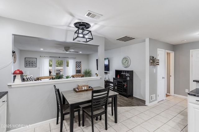 12 Briarcliff Ct, Freehold, NJ 07728 - dining room with a ceiling fan and light tile patterned flooring
