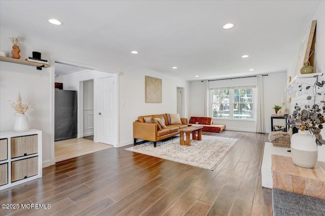 12 Neal Dr, Manalapan, NJ 07726 - living room with wood finished floors and recessed lighting