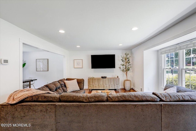 12 Neal Dr, Manalapan, NJ 07726 - living area featuring recessed lighting and wood finished floors