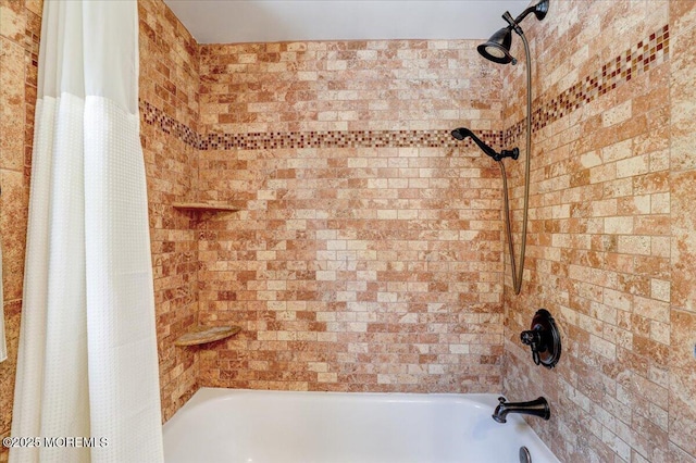 12 Neal Dr, Manalapan, NJ 07726 - bathroom with shower / tub combo with curtain