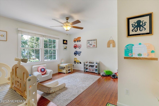 12 Neal Dr, Manalapan, NJ 07726 - living area featuring ceiling fan and wood finished floors